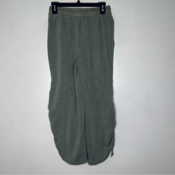 Daily Practice Anthropologie Women's Moss Green Ruched Slouchy Pants Size XS - Picture 5 of 10